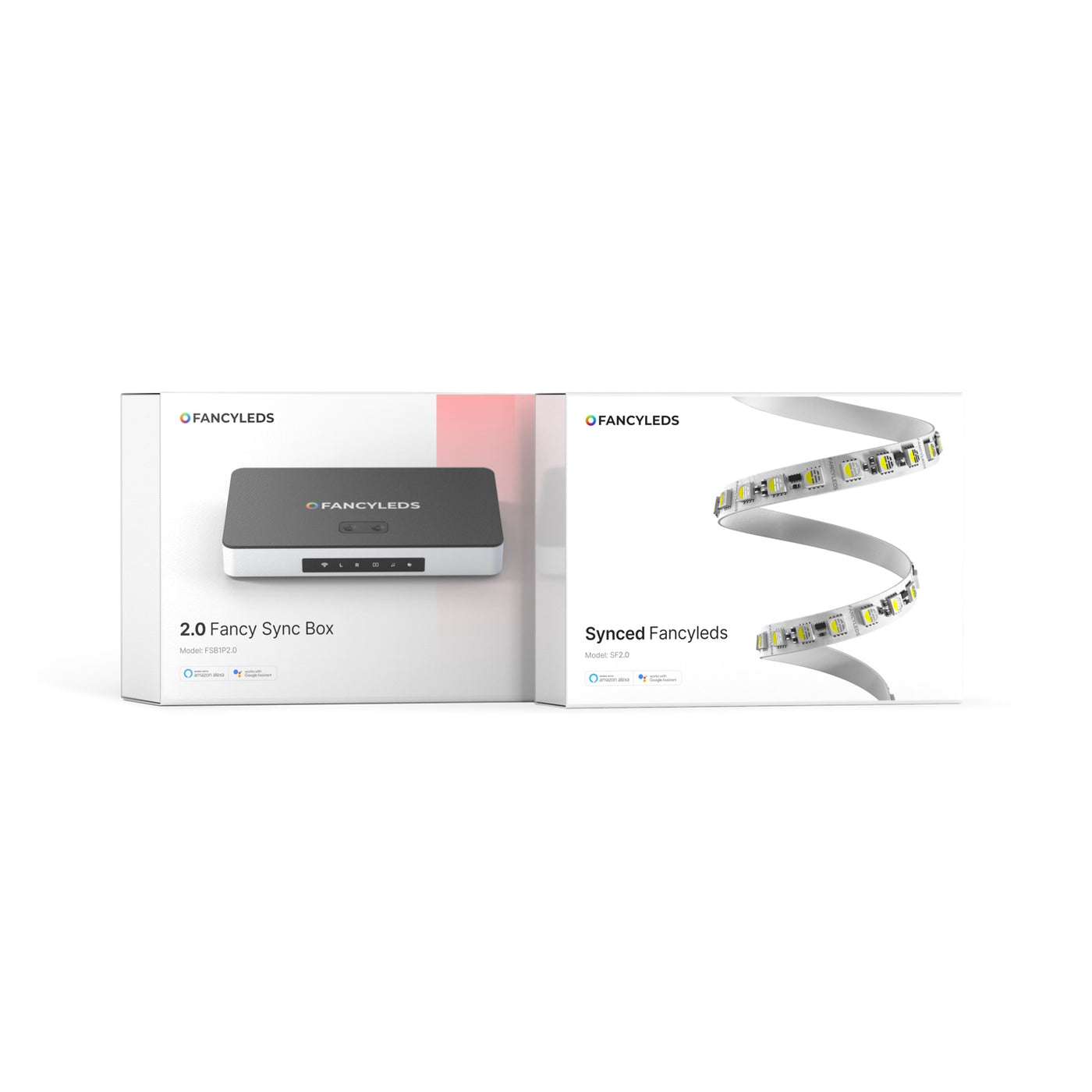 Standard Bundle retail boxes: 2.0 Fancy Sync Box and Synced Fancyleds