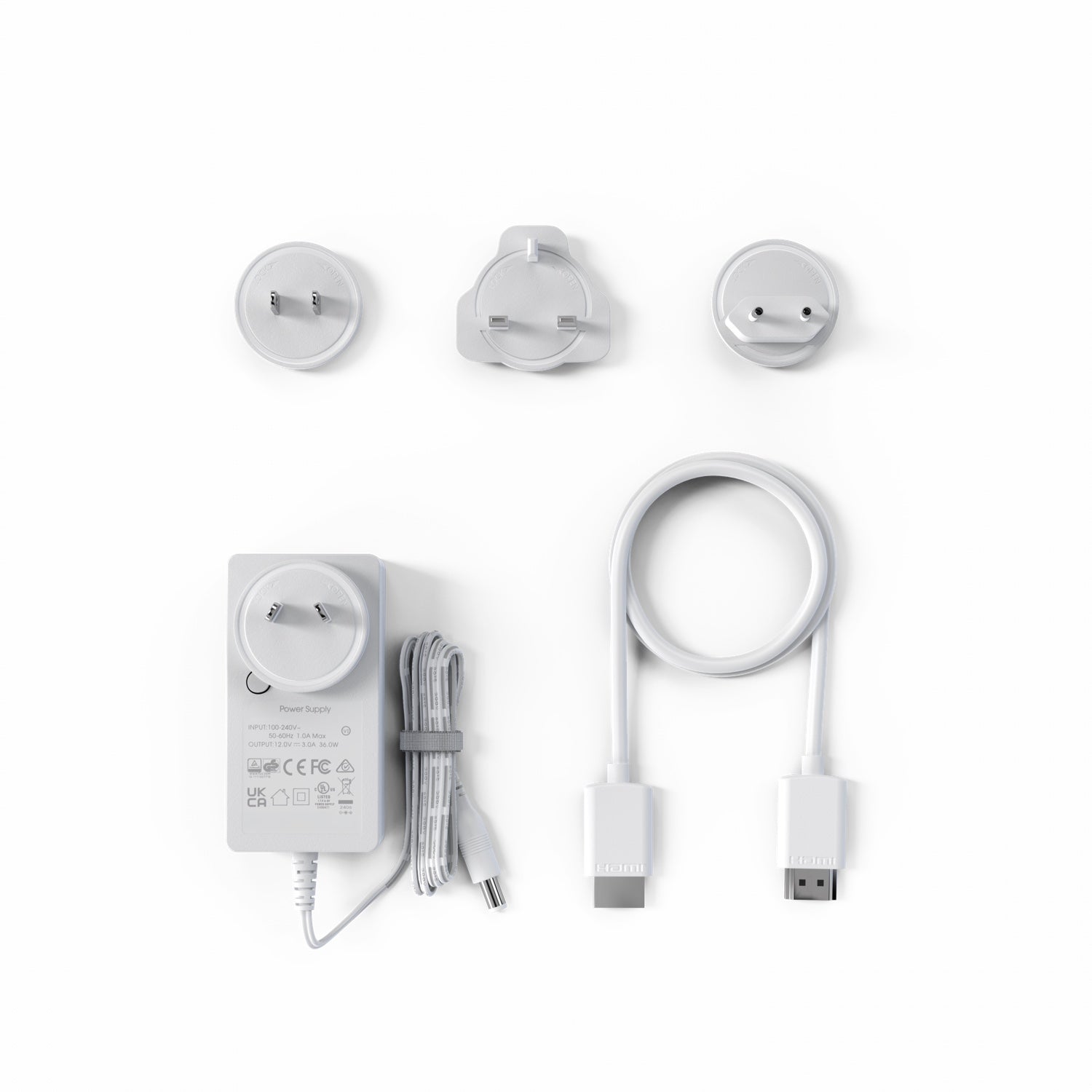 Power supply and HDMI 2.1 cable included with the 2.1 Fancy Sync Box