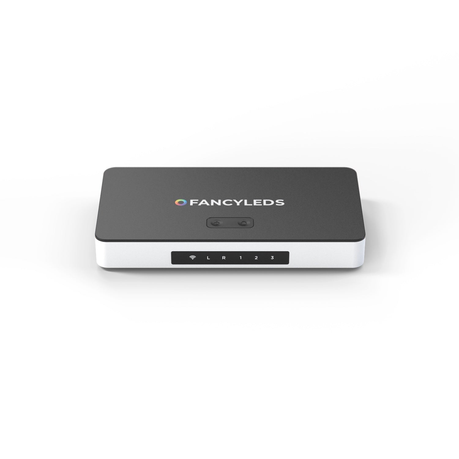 Front view of the 3 Port 2.1 Fancy Sync Box with three HDMI inputs