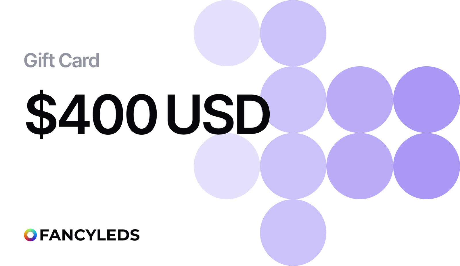 Another denomination of the Fancyleds gift card for TV LED backlight gear