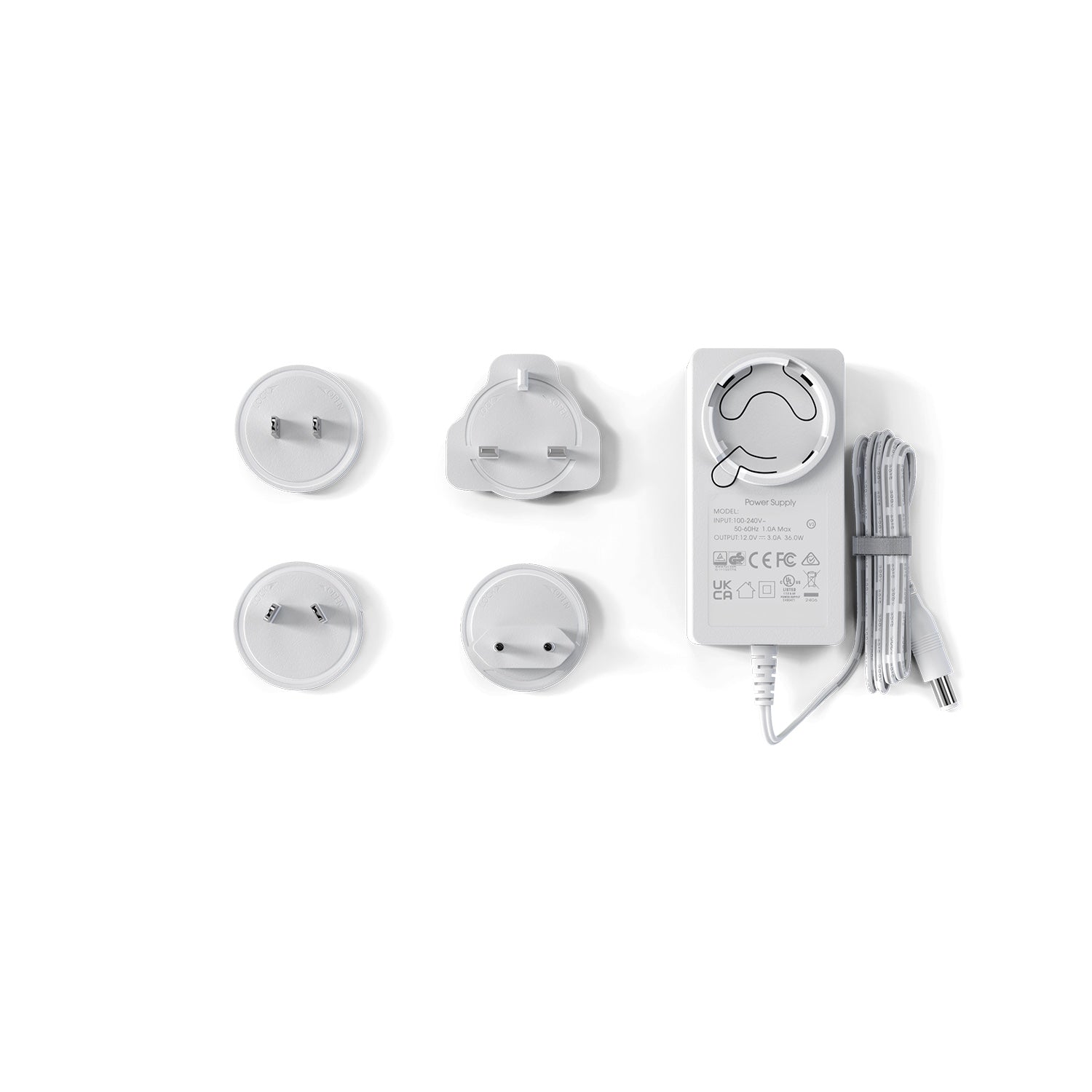 Universal power adaptor included with the Synced Fancyleds
